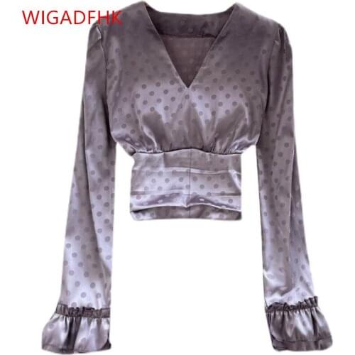 WIGADFHK Satin Blouses