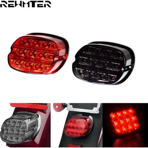 Motorcycle LED Brake Tail Light License Plate Rear Lamp For Harley Touring Softail Sportster Dyna Electra Street Glide Low Rider