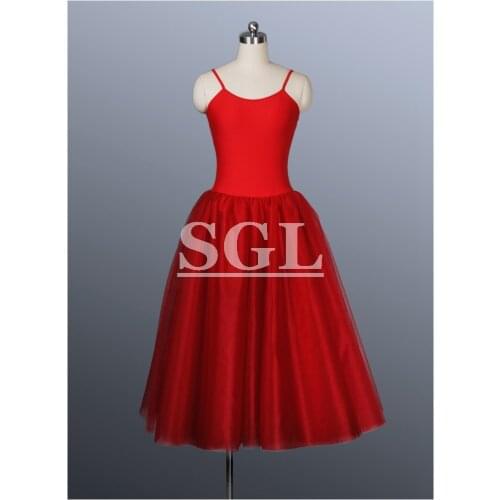 Free Shipping Women Camisole Tutu Ballet Rehearsal Skirt For Sale Dance Costumes Girls Long Skirts Team Clothes AT1076