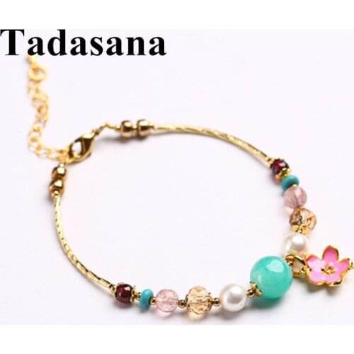 Accesories Women Bracelet Silver 925 Friendship Bracelets Natural Stone Beads Strawberry Quartz Charm Jewelry Gift Wholesale