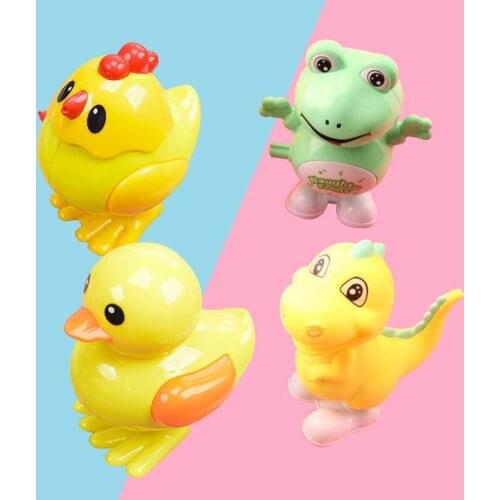 1Pc Random Childrens Clockwork Toy Kids Parrot Duck Frog Fun Gifts Baby Cartoon Animal Toys Squirrel Dinosaur Wind Up Toys