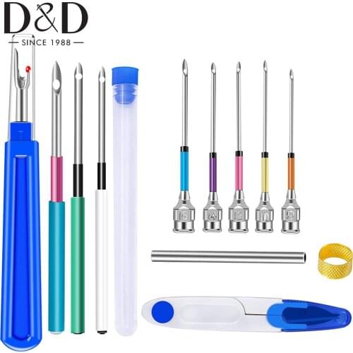13Pcs Punch Needle Tool Punch Needle Embroidery Kits&Cross Stitch Tools Kit For Embroidery Floss Poking Cross Stitching Beginner
