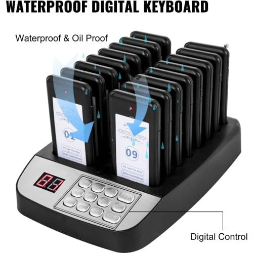 16 Beepers Queuing Calling Pagers Restaurant Pagers Restaurant Wireless Guest Paging System