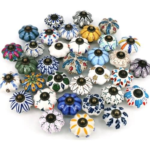 1x Ceramic Solid Dresser Knobs Drawer Cabinet Kitchen Wardrobe Door Pulls Handles Home and Office Decor Knobs