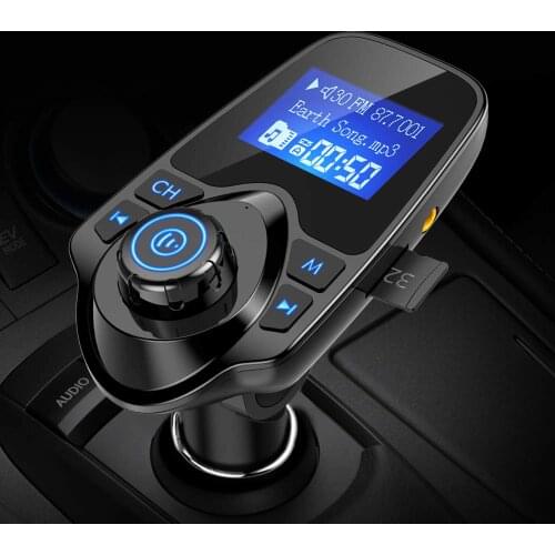4.2 version Bluetooth FM Transmitter Wireless Handsfree Audio Receiver MP3 Player USB Fast Charger aux Car Accessories