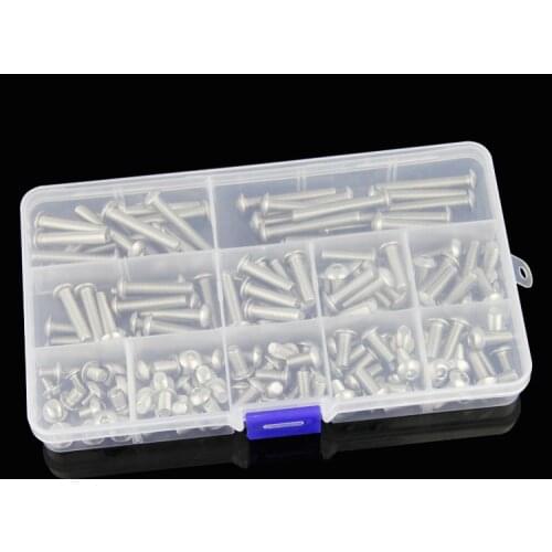 Free shipping120pcs 304 stainless steel inner hexagonal screw sleeve inner hexagonal round head bolt M6