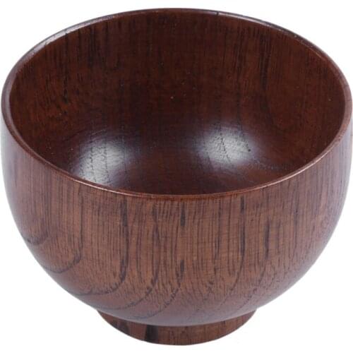 Wooden Bowls Wooden Soup Bowl Healthy Food Container Vintage Dinner Tableware Kitchen Accessories