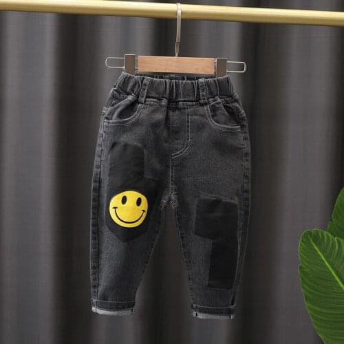 Cartoon Baby Jeans Boys Clothes Enfant Jean Girls Jeans Spring Autumn Kids Stretchy Denim Trousers Toddler Clothing Child Pants