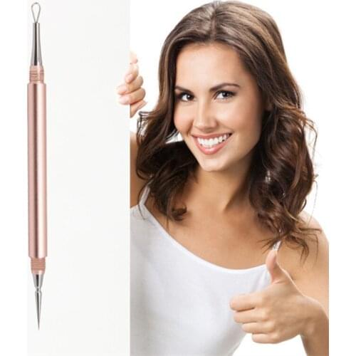 New Pattern Both Head Aluminum Tube Acne Needle Stainless Steel Acne Needle Acne Needle Hide Type Accept Beautiful Make Up Tool