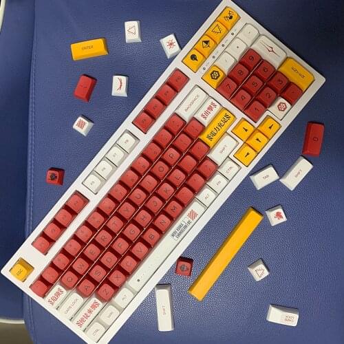 Red White Yellow Keycaps For Cherry Mx Gateron Kailh Box TTC Switch Mechanical Gaming Keyboard 138keys XDA Profile PBT Key Caps