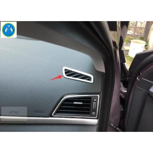 Lapetus Car Styling Front Side Air Conditioning Outlet Vent Frame Cover Trim 2 Pcs Fit For Hyundai Elantra Sedan 2016 2017 ABS