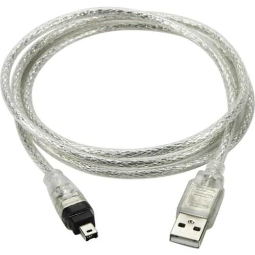 LBSC USB Male to Firewire IEEE 1394 4 Pin Male iLink Adapter Cord Cable for SONY DCR-TRV75E DV 1.2M