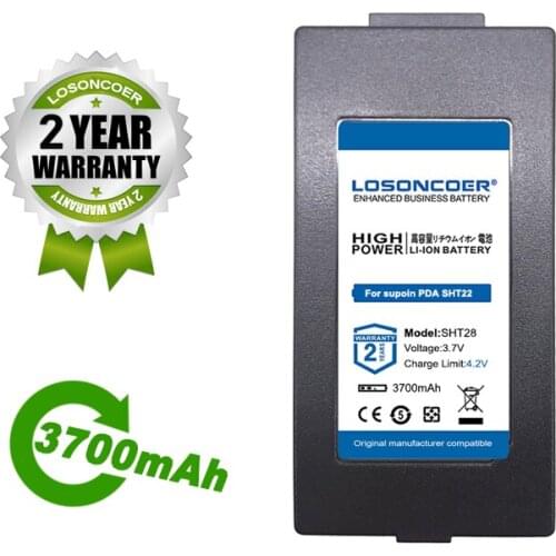LOSONCOER Battery 3700mAh SHT28 Battery For Supoin PDA SHT22 Scanner Battery