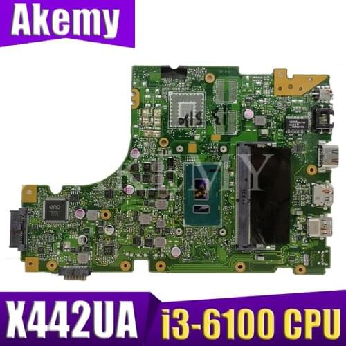 SAMXINNO X442UA Motherboard For ASUS X442 X442U X442UA X442UR X442UQ X442UQK X442UQR Laotop Mainboard with i3-6100 CPU