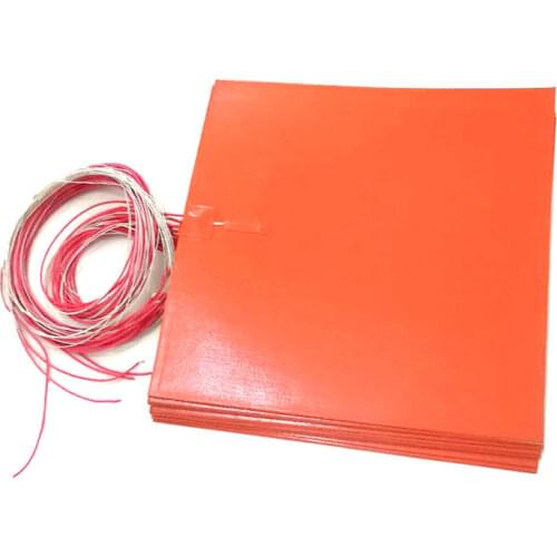 Silicone Heated Bed Heating Pad Waterproof 100X100/200x200/300x300 mm12V/220/110 V for 3D printer Ender-3 cr10 Parts hot bed