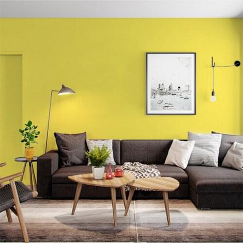 Nordic beige pure pigment color lemon yellow warm yellow pure pigment color diatom mud wallpaper living room bedroom wallpaper