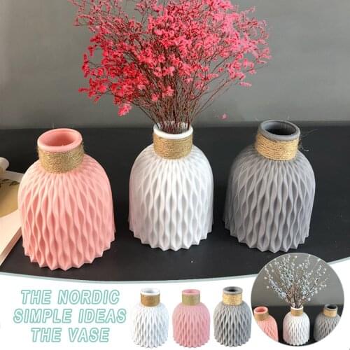 Modern Vases Decoration Home Nordic Style Flower Arrangement Living Room Origami Flower Pot For Interior Imitation Ceramic #P2