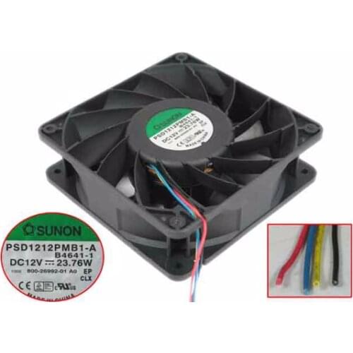 SUNON PSD1212PMB1-A B4641-1 Server Cooling Fan DC 12V 23.76W 120x120x38mm 4-wire