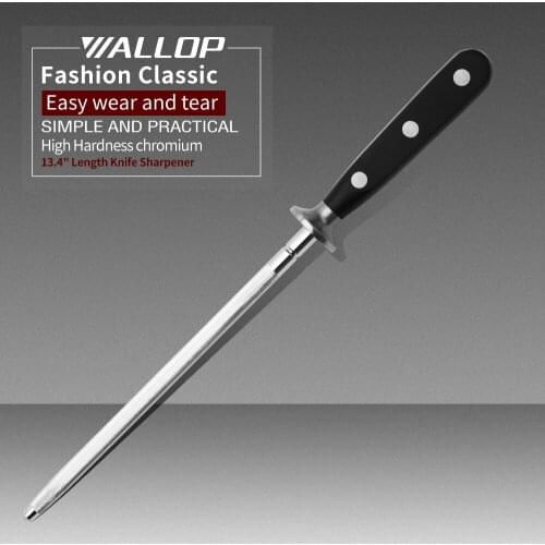 Wallop Knife Sharpener kitchen tools Easy Sharpening Rod Steel with Nail Fixed POM Handle