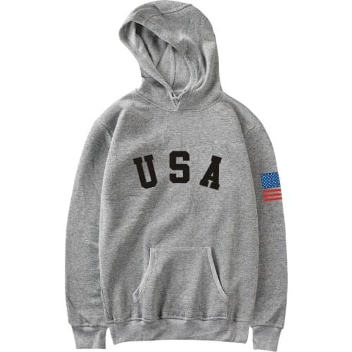 Print Letter Hoodies USA Sweatshirts Men/Women Pullover Classic Design Hoodies Plus Size Long Sleeve Cotton Hooded Sweatshirts