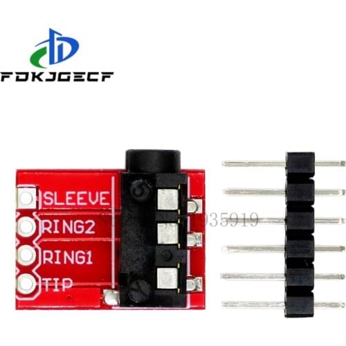 TRRS 3.5mm Jack Breakout Board Headset Stereo Socket Plate Extension Module