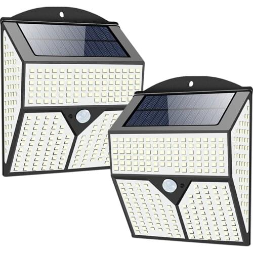 318/436LED Solar Light Outdoor Street Wall Security Bright Waterproof PIR Motion Sensor Solar Lamp for Garden Decor