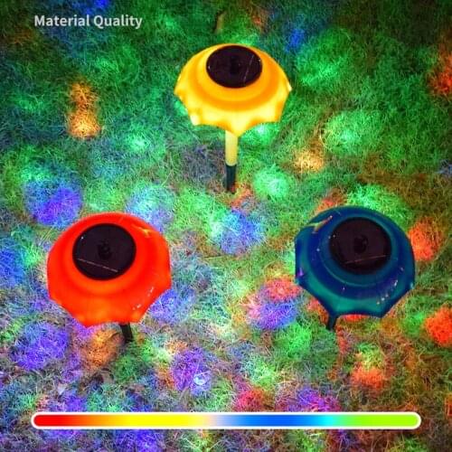 LED Solar Garden Light Outdoor Solar Light Lighting Control Waterproof ABS Mini Umbrella Solar Lawn Light Yard Lawn Decoration