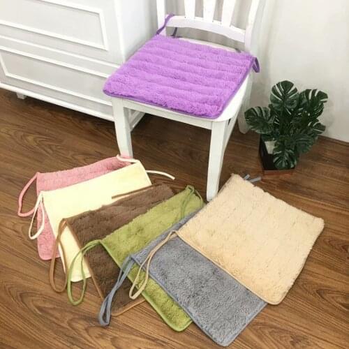 High Quality Fluff Non-slip Square Seat Cushion Student Office Comfortable Chair Cushion Winter Bar Home Decor Anti-decubitus