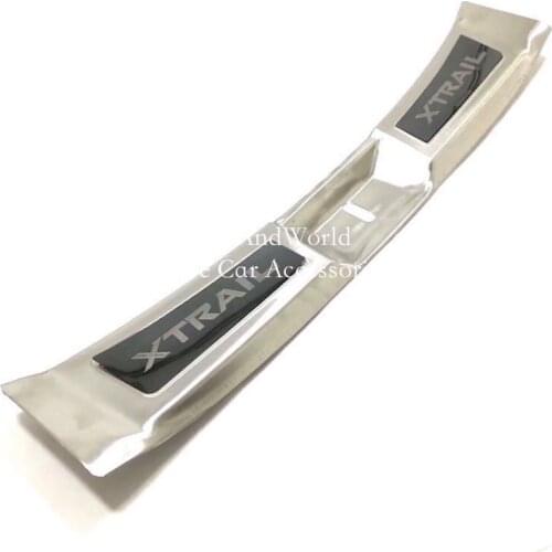 Stainless Steel Tail Door Sill Guard Cover Rear Bumper Protector Trims For Nissan X-Trail Rogue T32 2017-2019 Car Accessories