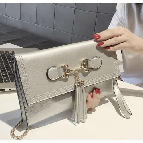 Female PU Handbag feminina Casual crossbody bags for Women Temperament Tasseled Envelope Handbag Ladies Day Clutches Bag YY-29