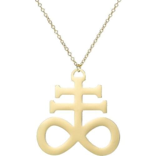 AsJerlya Cross Pendant Necklace Stainless Steel Pendentif Collar ожерелье collares de mujer Wholesale Dropshipping