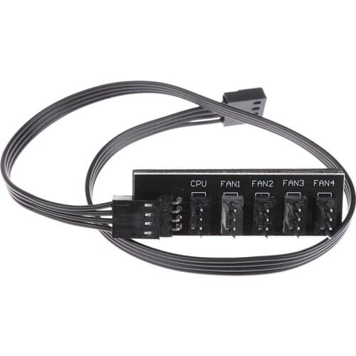 1 to 5 4-pins Molex TX4 PWM Fan CPU Hub Computer PC Case Chasis Cooler Power Extension Cable Splitter Adapter Controller