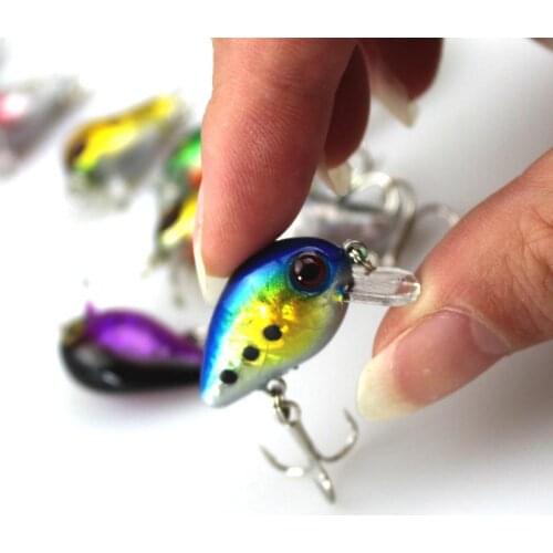 1PCS 3cm 1.5g Mini Crazy Wobble Pesca Crankbait Hard Crank Bait Tackle Artificial Fishing Lure Swimbait Fish Japan Wobbler