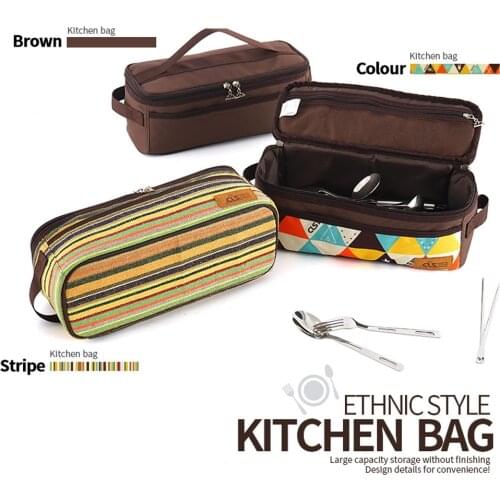 1Pc Outdoor Portable Camping Cooker Storage Bag Camping Kitchen Cookware Storage Toiletry Pouch for Outdoor Camping Barbecue