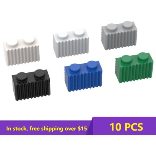 10PCS Bricks Compatible Assembles Particles 2877 1x2 For Building Blocks Classic Brand DIY Educational High-Tech Spare Toys