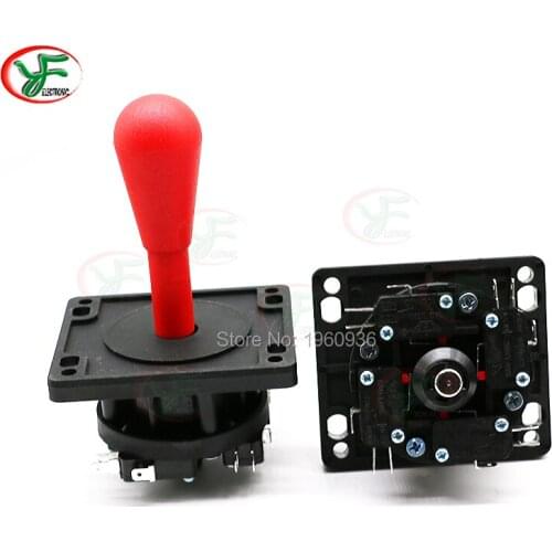 2PCS New Happ style joystick Arcade stick 4 way 8 way joystick wirh 3 PIN Micro Switch Bat top ball American style handle