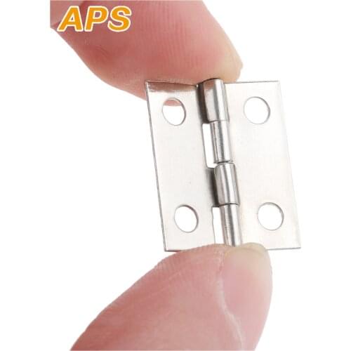 20Pcs Hinges +80Pcs Screws Silver/Gold 18*16mm Door Cabinet Mini Hinges Antique Jewelry Wood Boxes Hinges Furniture Decoration
