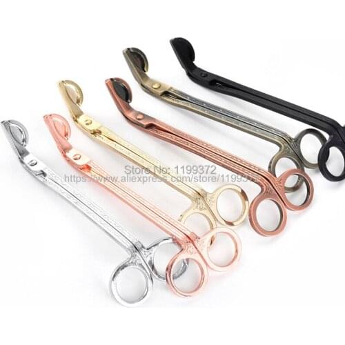 200pcs 18cm Stainless Steel Candle Scissors Wick Trimmer Snuffers Gift Oil Lamp Trim Scissor Cutter Snuffer Tool Tools
