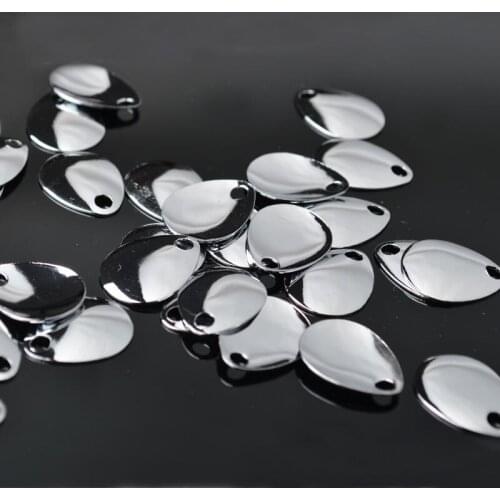 30pcs Metal Noise sequins Spinner blades wobbler Fishing Barrel Swivel Spoon Fishing lure Sequin small Spoon Tackle Smooth