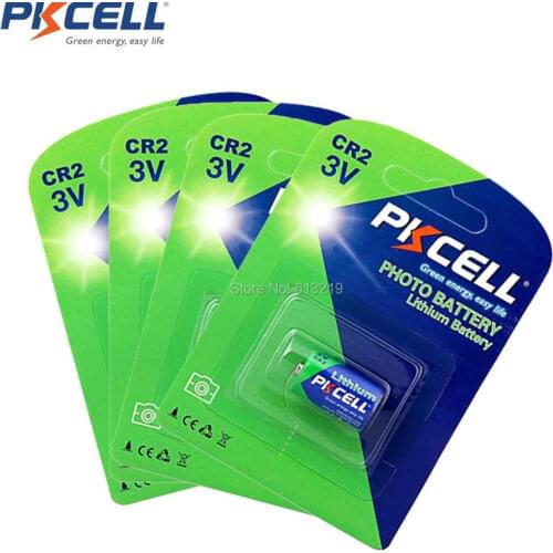 4pcs /card PKCELL CR2 850mah 3V lithium battery CR15H270 CR15266 Camera patrolling pen alarm system real-time clock