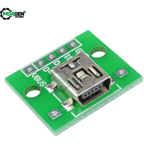 5Pcs Mini USB to 2.54mm Converter Adapter PCB Board For DIY Power Supply And Signal Transmission Phone Test