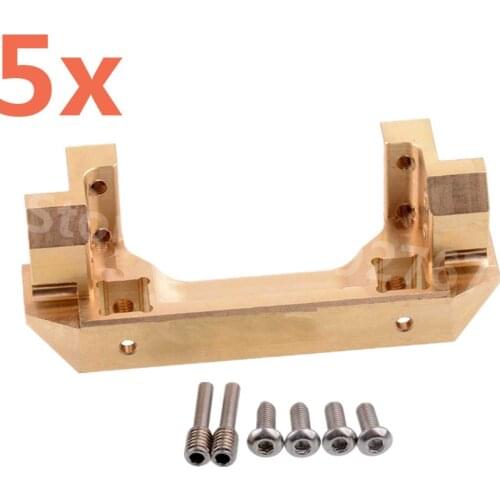 5Pieces RC Cars Brass Steering Gear Front Bumper Servo Mount Front Rudder Rack For 1/10 RC Rock Crawler Truck Traxxas TRX-4 T4