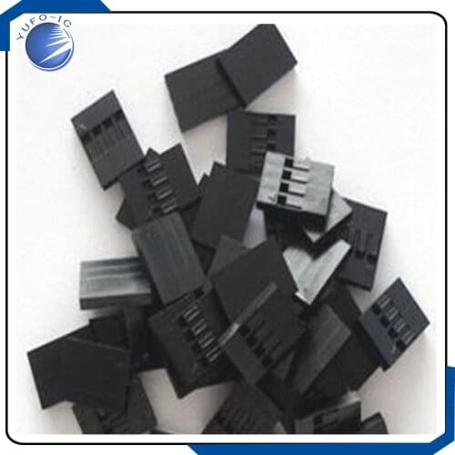 50PCS 1*4Pin Du pont 2.54MM 4P Dupont Connector 4Pin Dupont Plug 1X4PIN Shell Jumper Female
