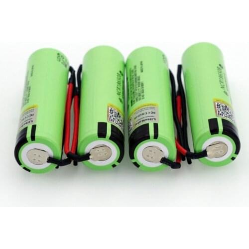 4PCS Liitokala original NCR18650B 3.7V 3400mAh 18650 battery rechargeable lithium battery + DIY Linie