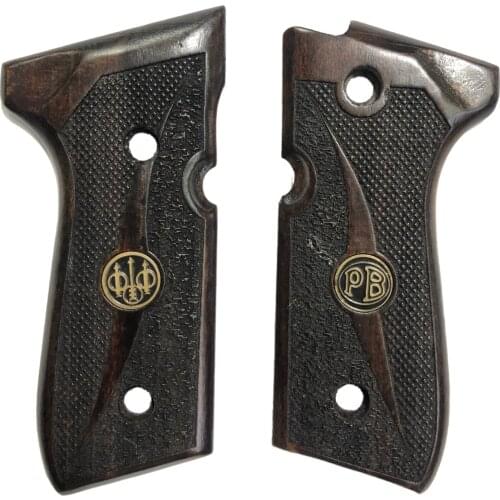 Beretta F92 Yavuz 16 Metal Beretta With Logo Laser Cut Dark Wooden Grip