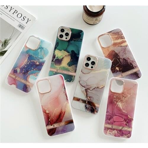 New Luxury Marble Phone Case For iPhone 11 12 Pro Max X Xr Xs Max 12 Mini 7 8 Plus 7Plus SE 2020 Protective Case Back Cover