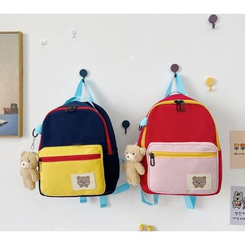 Childrens School Bags Kindergarten Middle and Large Class 2-6 Years Cartoon Cute Bear Rucksack Elementary School Boy Backpack