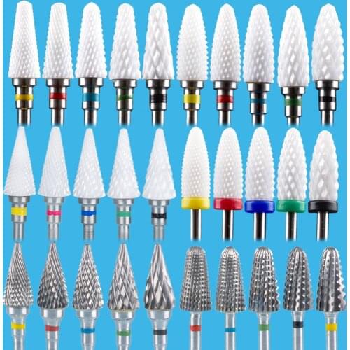 Cutter For Manicure Ceramic Nail Drill Bits Manicure Machine Accessories Rotary Electric Nail Files Manicure Nail Art Tool