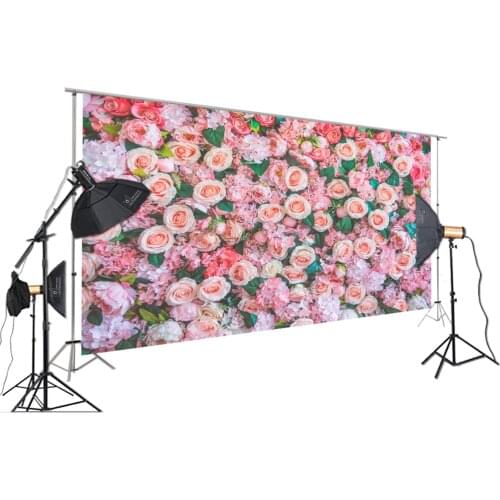 HUAYI Photography Backdrop Pink Wedding Backdrop Background Photography Romantic Party Flowers Outdoor Scene XT-7257