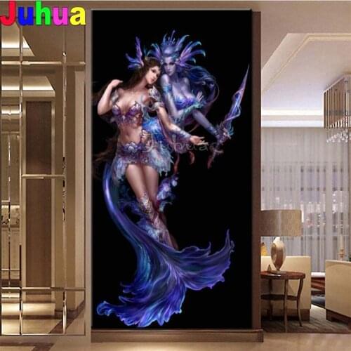 70x140cm Fantasy Fairy 5d diy diamond painting full square drill mosaic picture of rhinestones Diamond embroidery Flowers girl